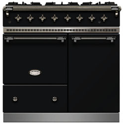 Lacanche Beaune LG962GCTDANTCHA Dual Fuel Range Cooker, Anthracite / Chrome Trim